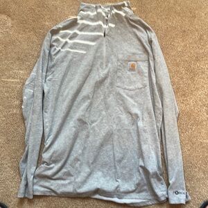 Carhart quarter zip long sleeve tee size medium never worn